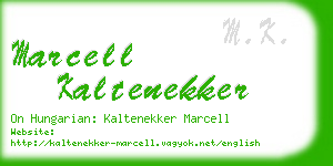 marcell kaltenekker business card